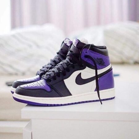 Buy First Copy Nike Air Jordan Retro 1 High OG Court Purple Shoes Online India