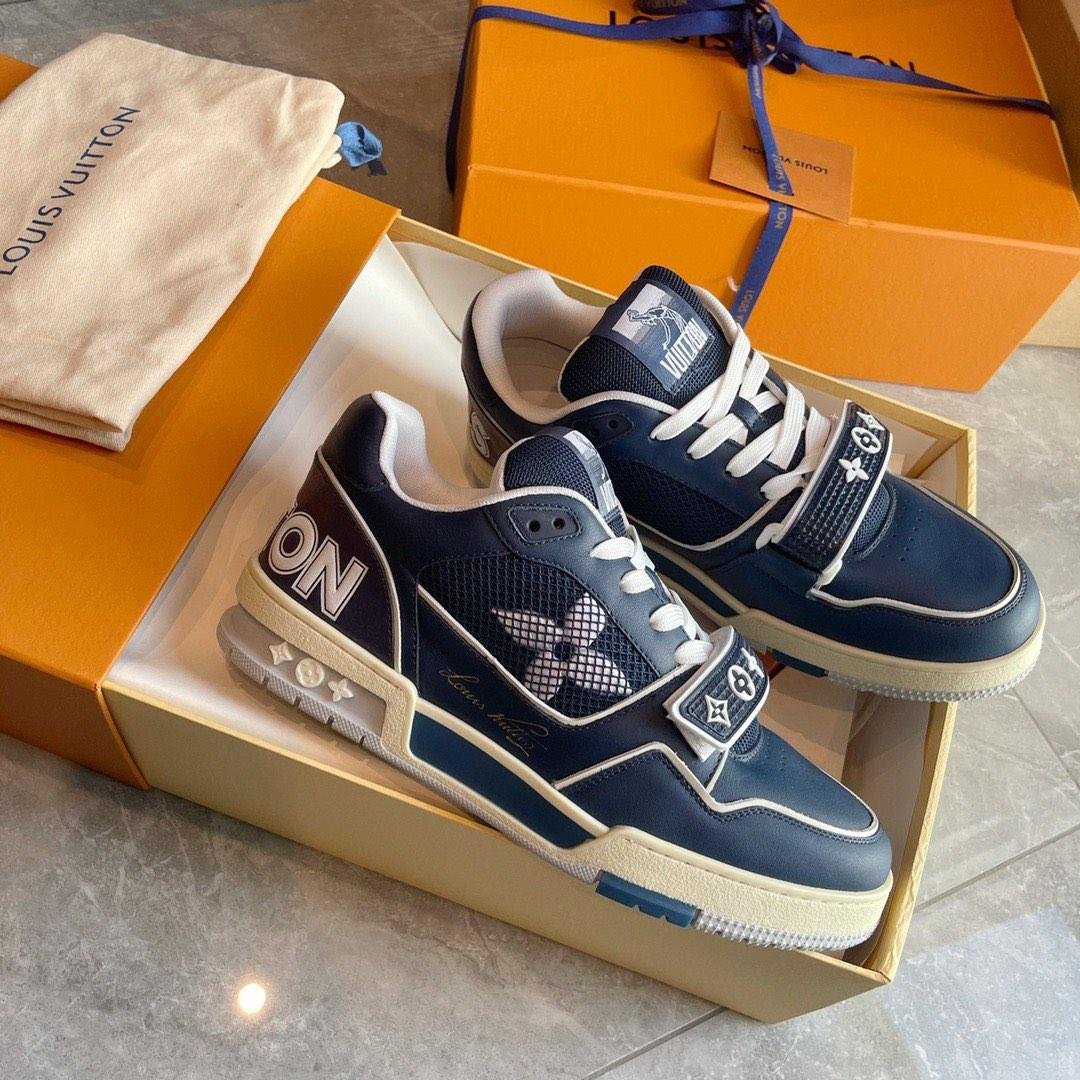 Buy First Copy Louis Vuitton Monogram Flowers Trainer Sneaker Online India