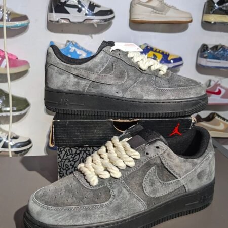 Buy First Copy Nike Airforce 1 Low Grey Black Shoes Online India
