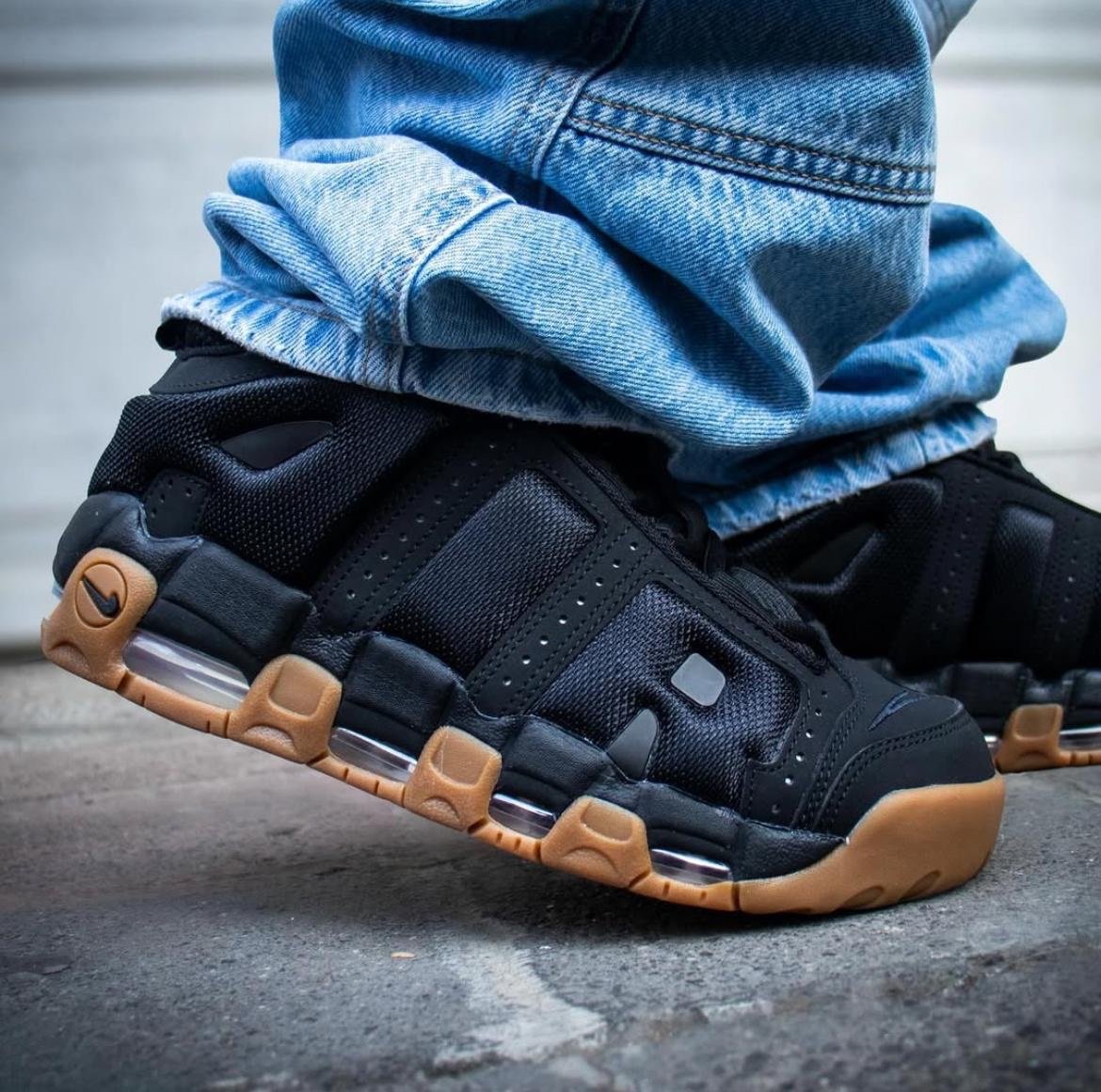 Replica Nike Air Uptempo Low Black Gum - Image 3