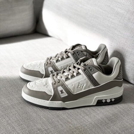 Buy First Copy Louis Vuitton LV Trainers Grey Shoes Online Iindia