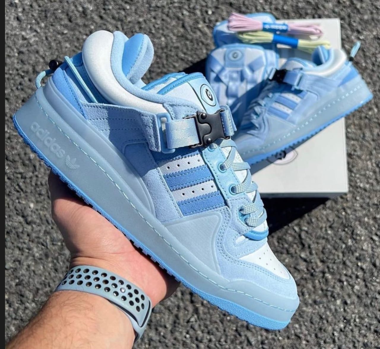 7A Quality Adidas Forum Bad Bunny Tint Blue - Image 4