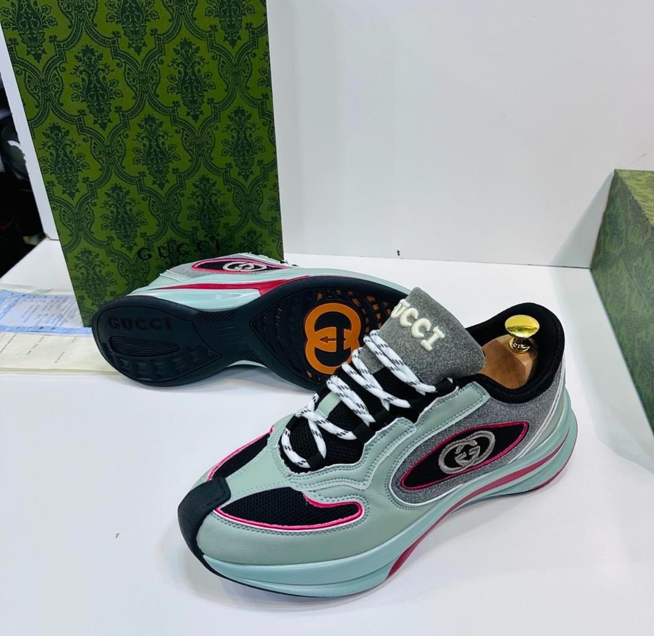 Buy First Copy Gucci Trainer Run Sneaker Shoes Online India