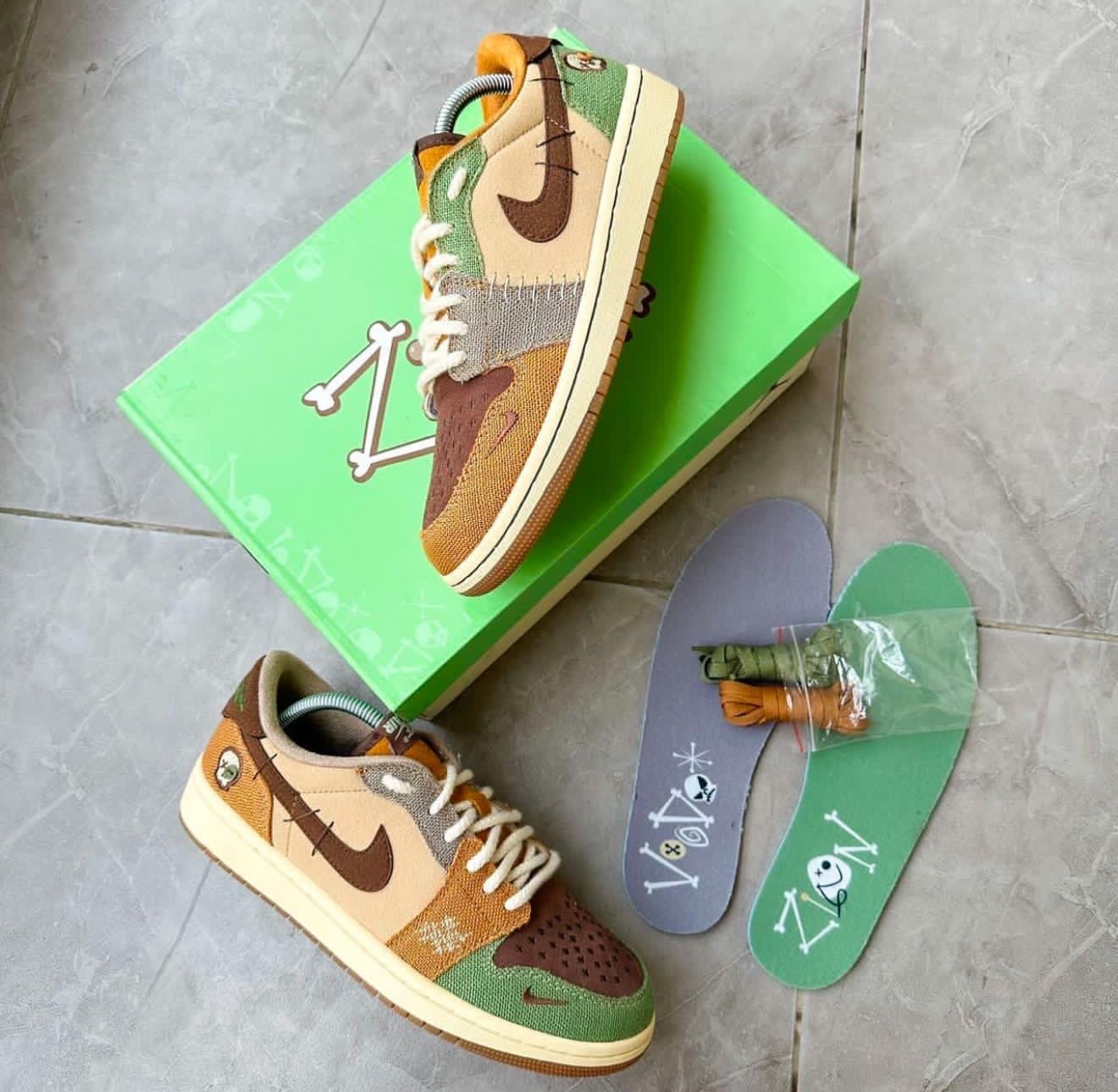 High Quality Nike Air Jordan 1 Low Zion Williamson Voodoo - Image 3