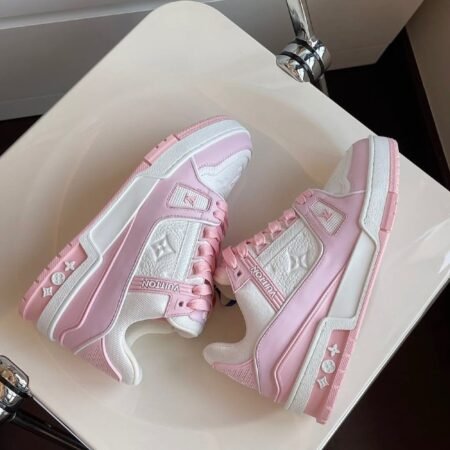 Buy First Copy Louis Vuitton Trainer Pink Women Shoes Online India