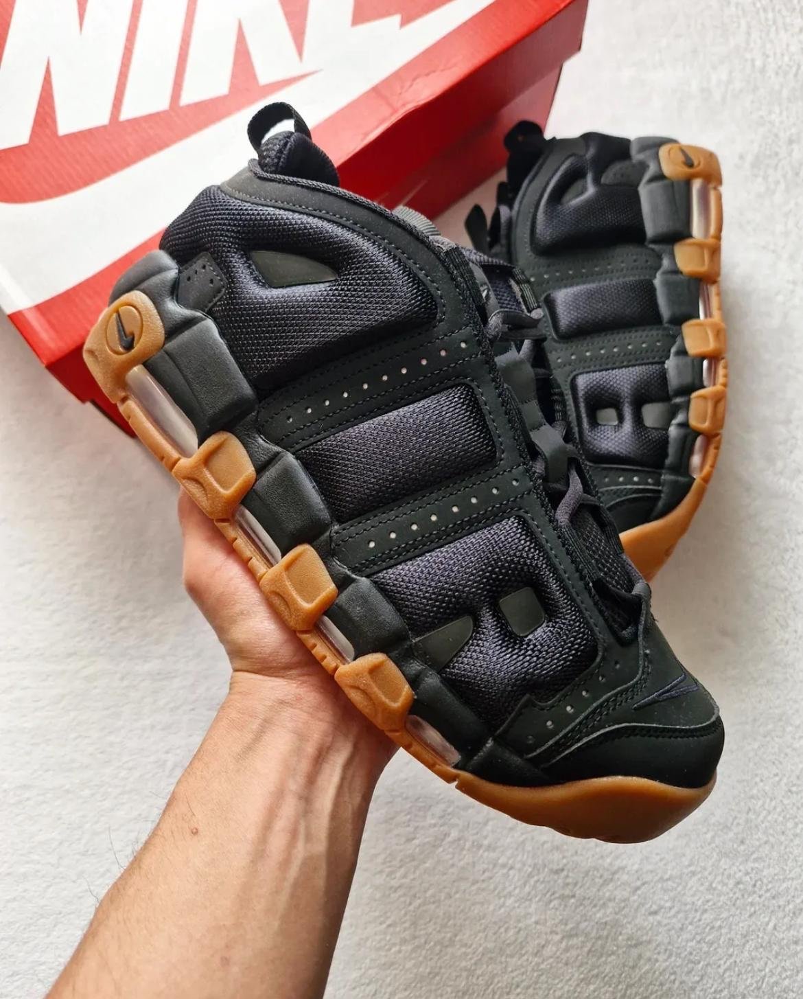 Replica Nike Air Uptempo Low Black Gum - Image 2