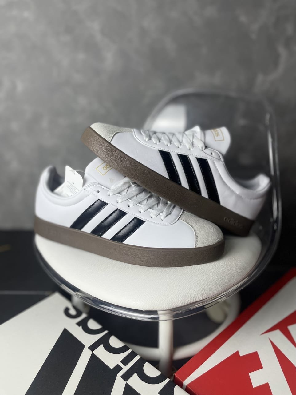 Premium Quality Adidas Neo VL Court 2 0 White Black - Image 3