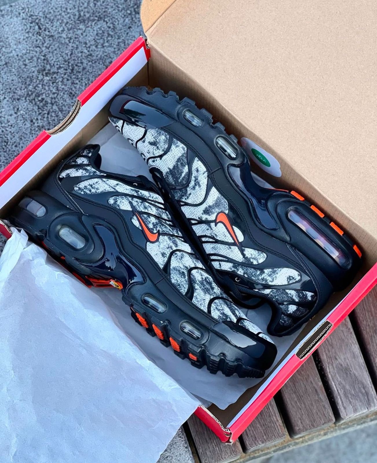 First Copy Nike Airmax Plus TN Black Orange Camo - Image 6