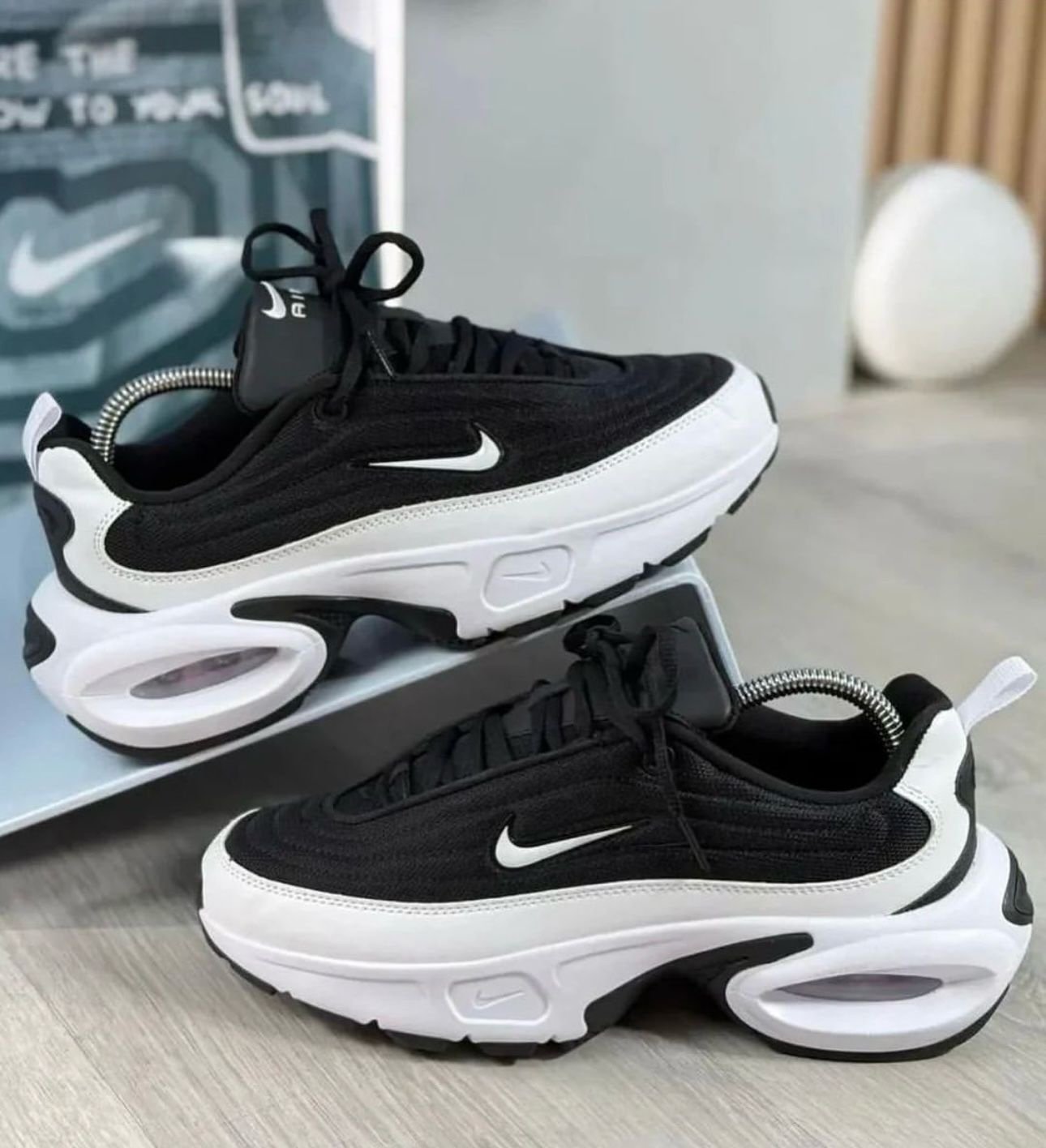Buy Nike Airmax Portal Black White 2025 First Copy Replica Shoes For Sale