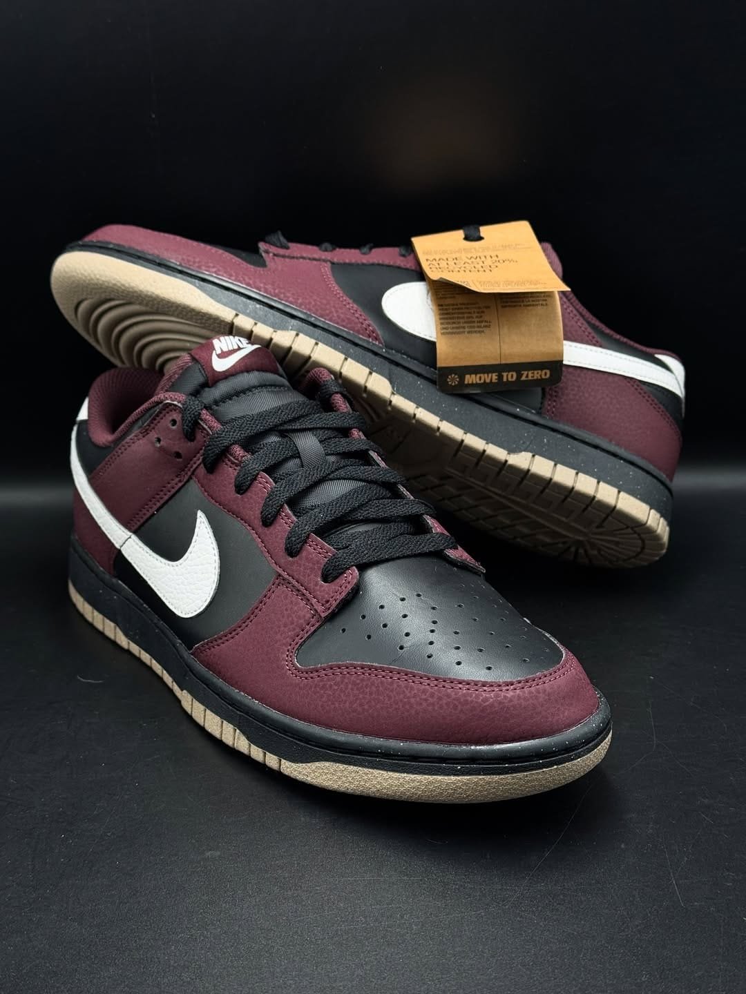Nike Dunk Low Next Nature Burgundy Crush Black - Image 3
