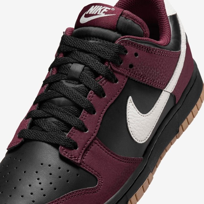 Nike Dunk Low Next Nature Burgundy Crush Black - Image 4