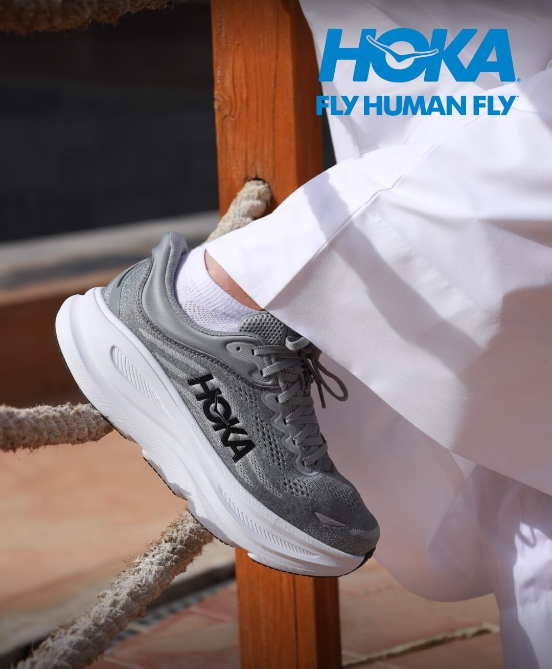 Hoka Bondi 9 Galactic Grey Stellar Grey - Image 2