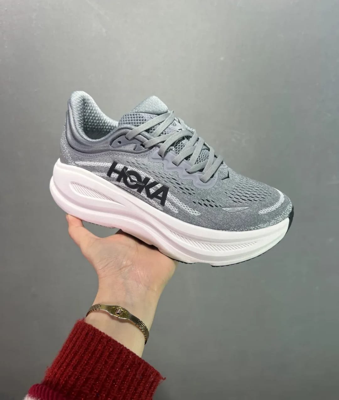 Hoka Bondi 9 Galactic Grey Stellar Grey - Image 5