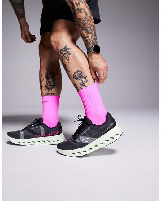 ON Cloudsurfer black lime green