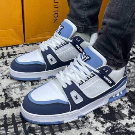 Louis Vuitton Street Style Trainer Sneaker Blue
