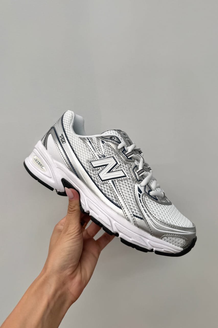 New Balance Unisex 740 Navy with White and Shadow Grey - Image 2