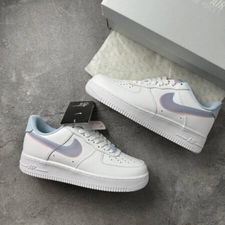 Nike AirForce 1 Low Lv8 Double Swoosh Light Armory Blue Womens ♨️😍