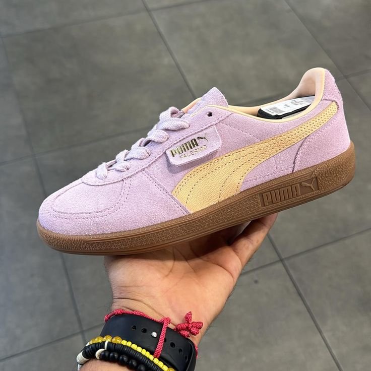 Pumaa palermo sneakers in pink orange - Image 2