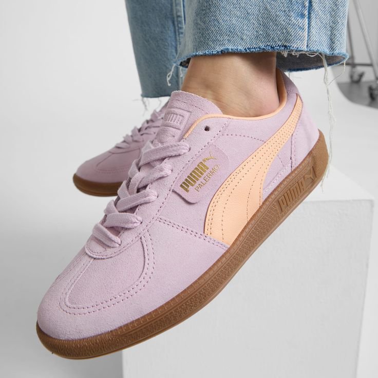 Pumaa palermo sneakers in pink orange