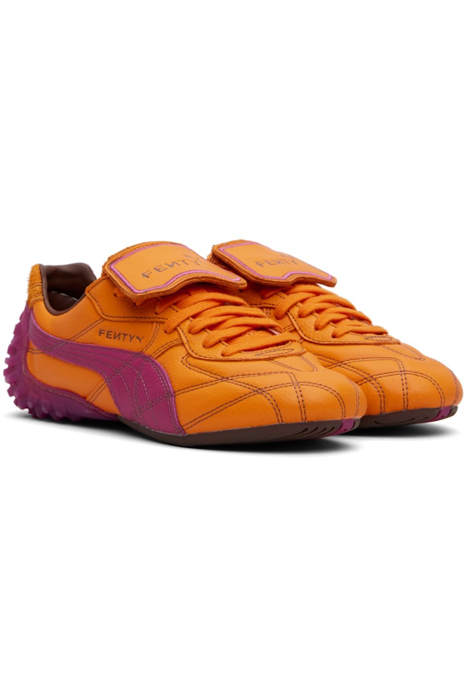Fenty x Puma Avanti LS Stitched Leather Orange - Image 3