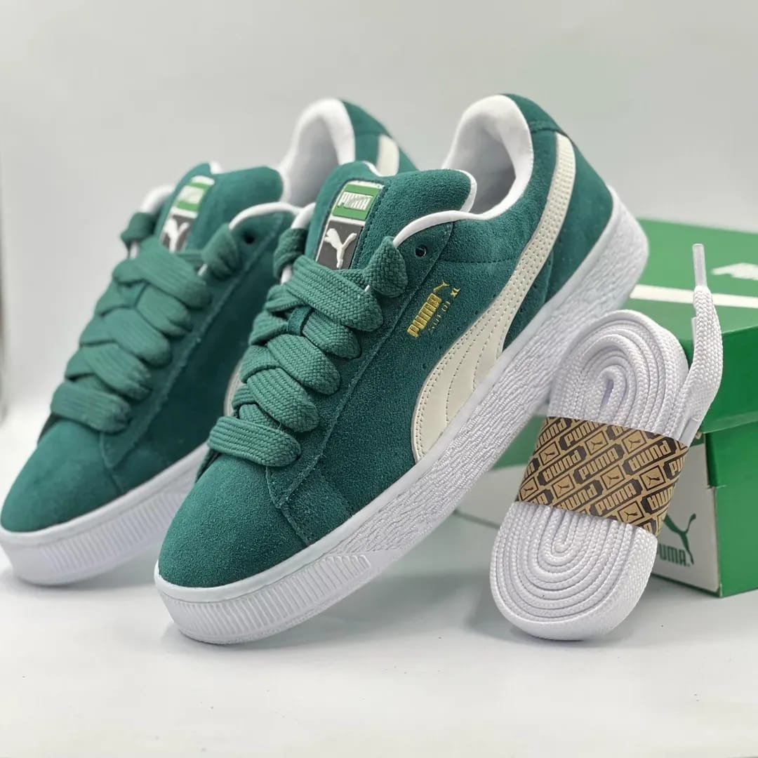 Puma Suede XL Hairy Green White - Image 5