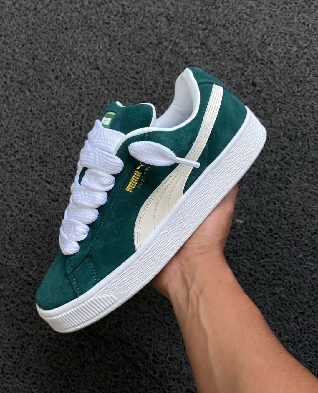 Puma Suede XL Hairy Green White - Image 4