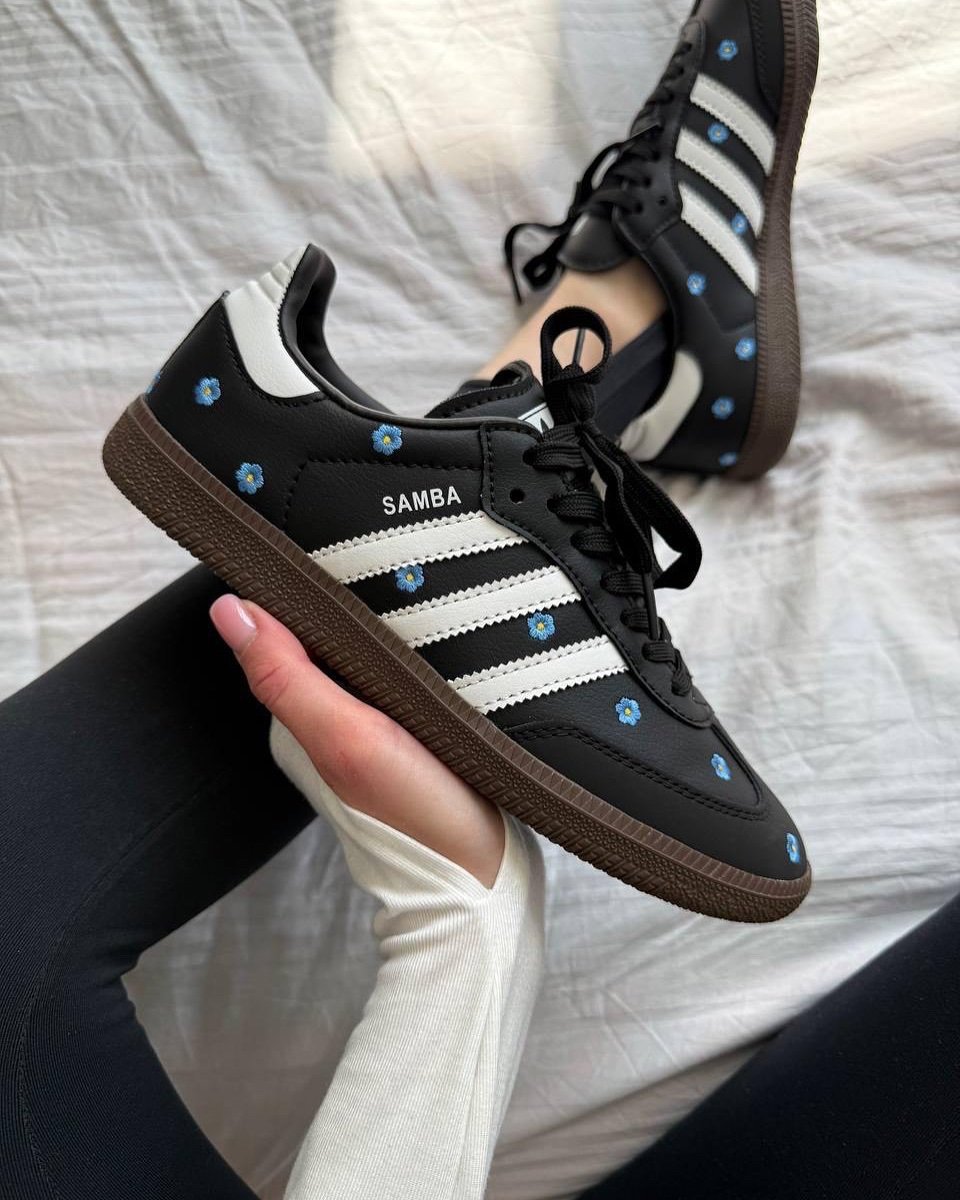 Adidas Originals Samba OG Sneakers Light Blue Floral Core Black womens - Image 3