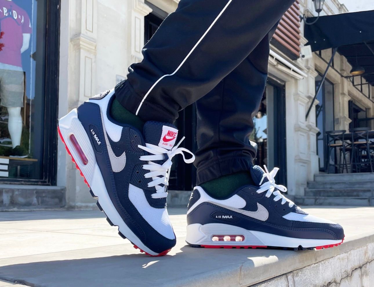NIKE AIRMAX 90 OBSIDIAN TRACK RED - Image 4