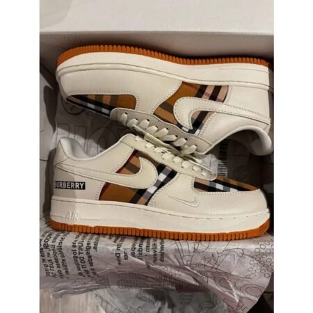 NIKEE AIR FORCE 1 X BURBERRY LONDON 1st Leather