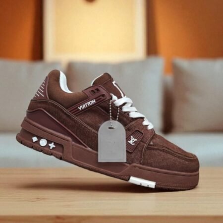 Louis Vuitton Trainer Brown Denim With All Accessories
