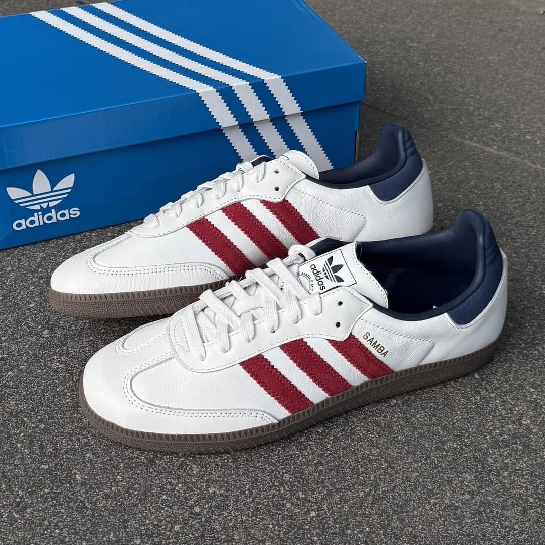 Adidas Samba OG Core White Victory Red - Image 3