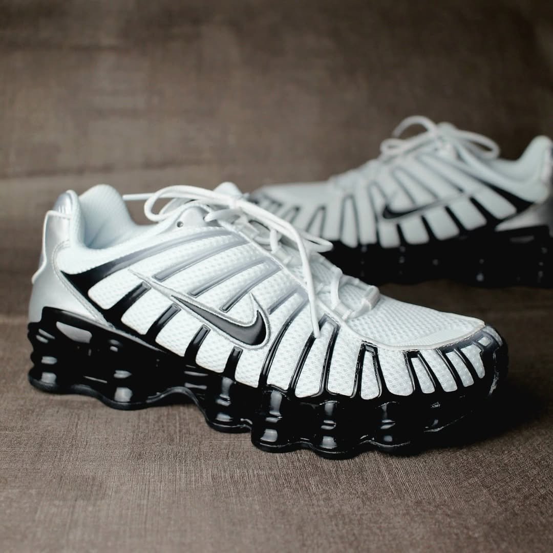 Nikee Shox TL Metallic Silver White Black - Image 6