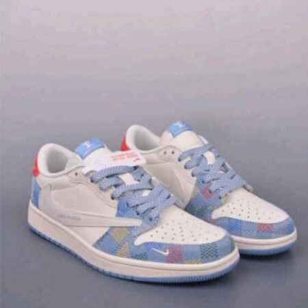 NIKEE AIR JORDAN RETRO 1 LOW X TRAVIS SCOTT FRAGMENT DESIGN LOUI_S VUITTON