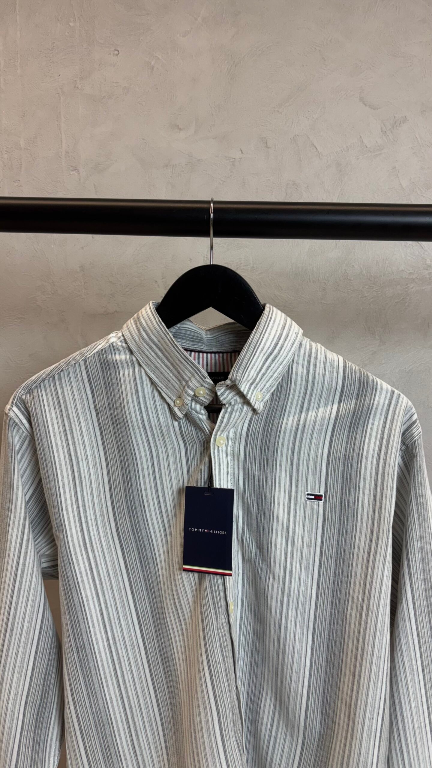 Tommy Hilfige_r Grey & White Striped Shirt 1023 - Image 4
