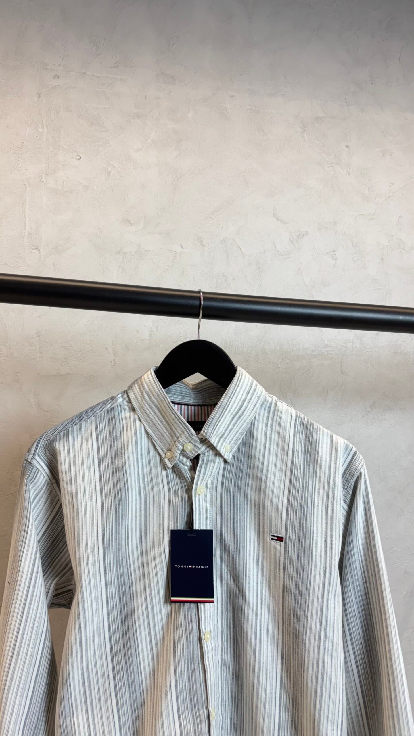 Tommy Hilfige_r Grey & White Striped Shirt 1023 - Image 2