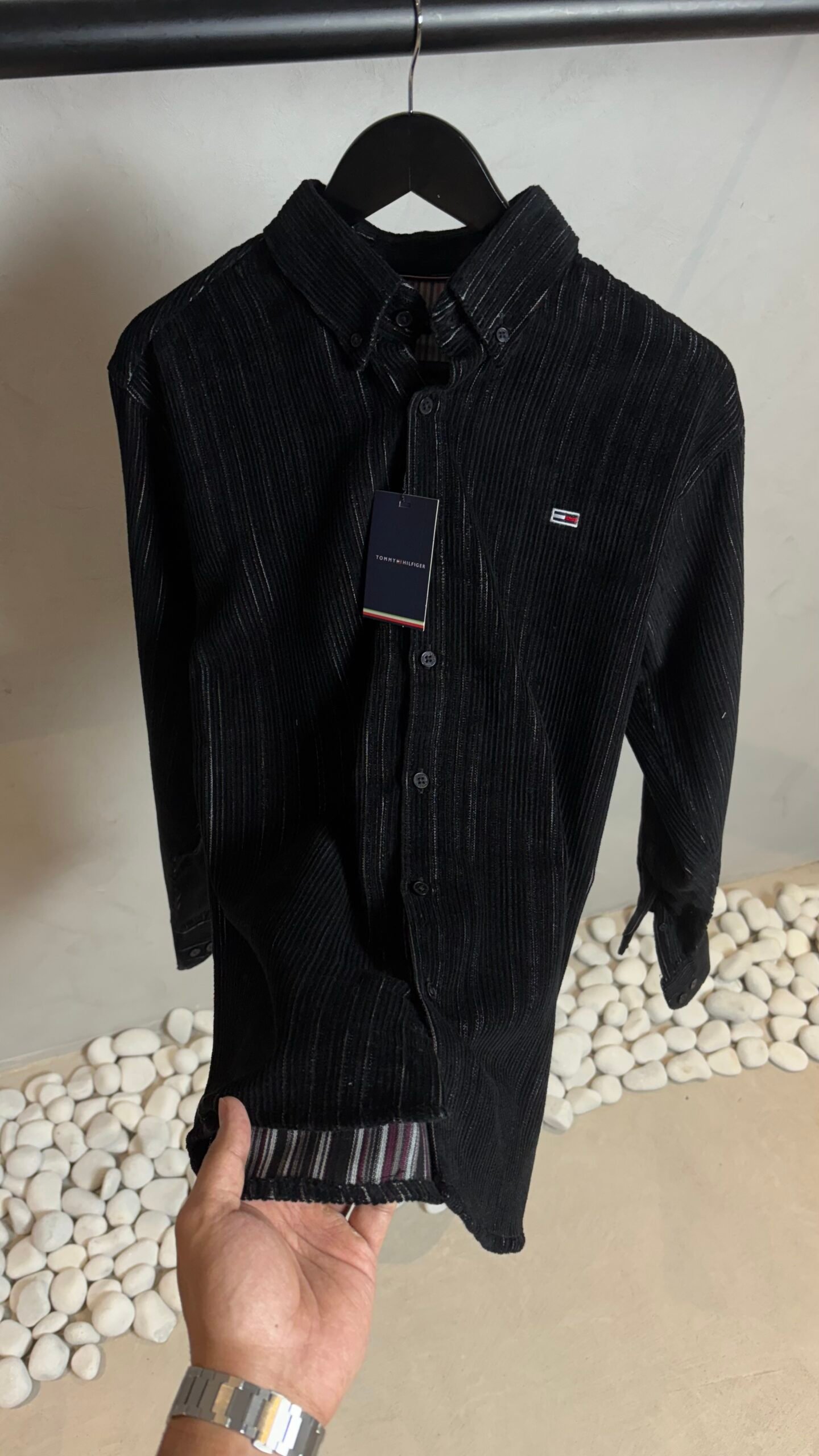 Tommy Hilfige_r Black & White Striped Shirt 1022 - Image 6