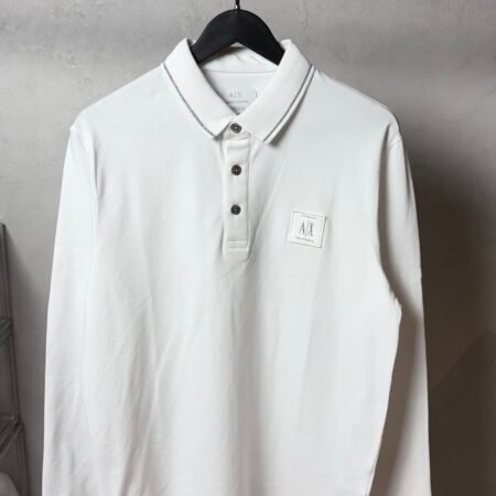 Arman_i Exchange Premium Long Sleeves Polo T-Shirt White 1071