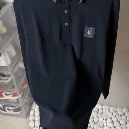 Arman_i Exchange Long Sleeve Polo T-Shirt Blue 1073
