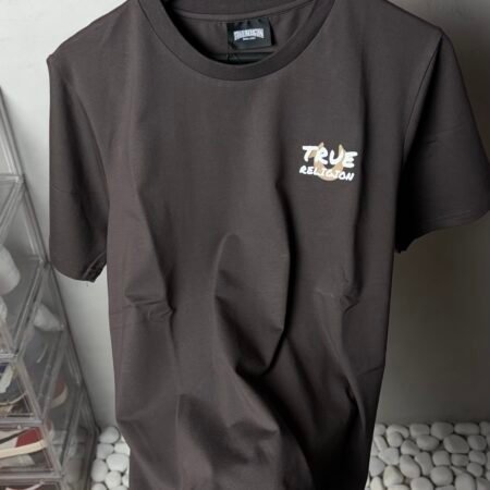 True Religion Brand Team Back Print Dark Brown 1118