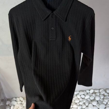 Polo Ralp_h Lauren Full Sleeves Textured Knit Polo 1056