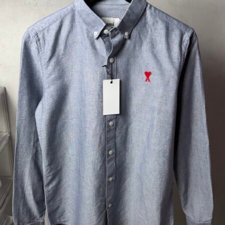 Ami Heart Logo Premium Oxford Shirts 1216