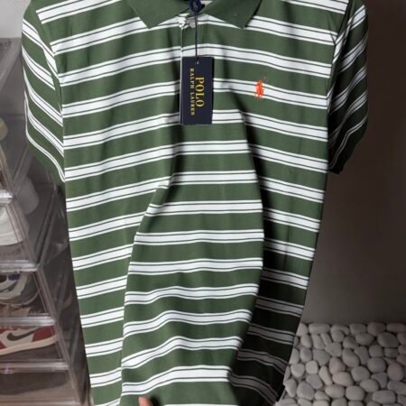 Ralp_h Laure_n Premium Striped Polo T-Shirt With OG Packaging 1343