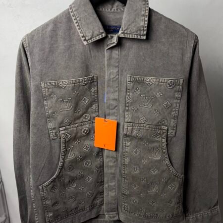 Loui_s Vuitton Monogram Premium Utility Denim Overshirt 1388