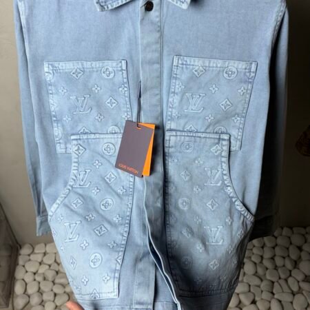 Loui_s Vuitton Monogram Premium Utility Denim Overshirt 1385