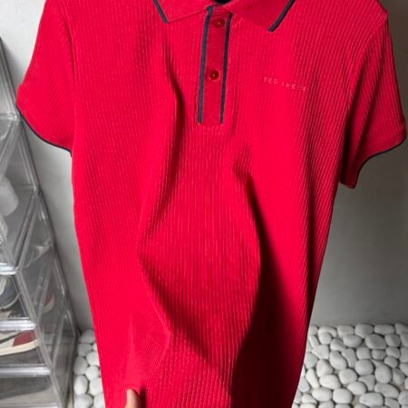 Ted Bake_r Premium Ribbed Polo T-Shirt 1435