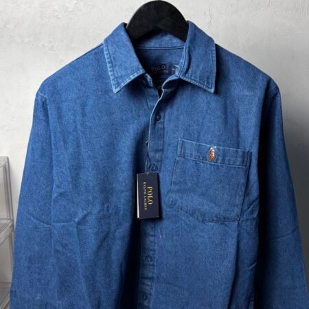 Ralp_h Laure_n Mid Blue Classic Denim Shirt 1443