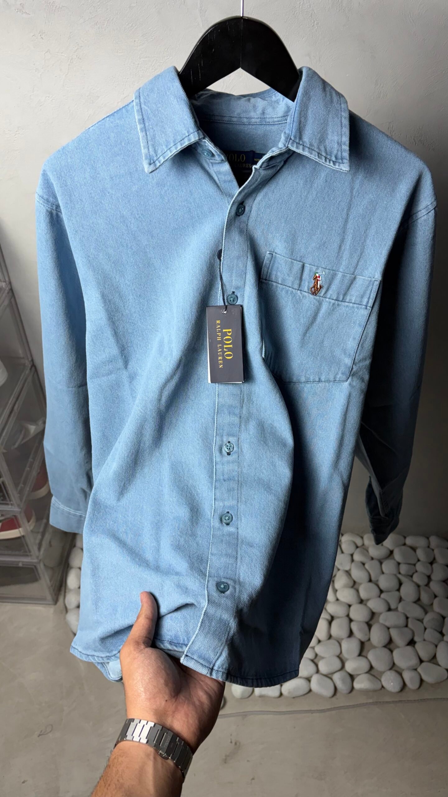 Ralp_h Laure_n light wash Premium Denim shirt 1444 - Image 4