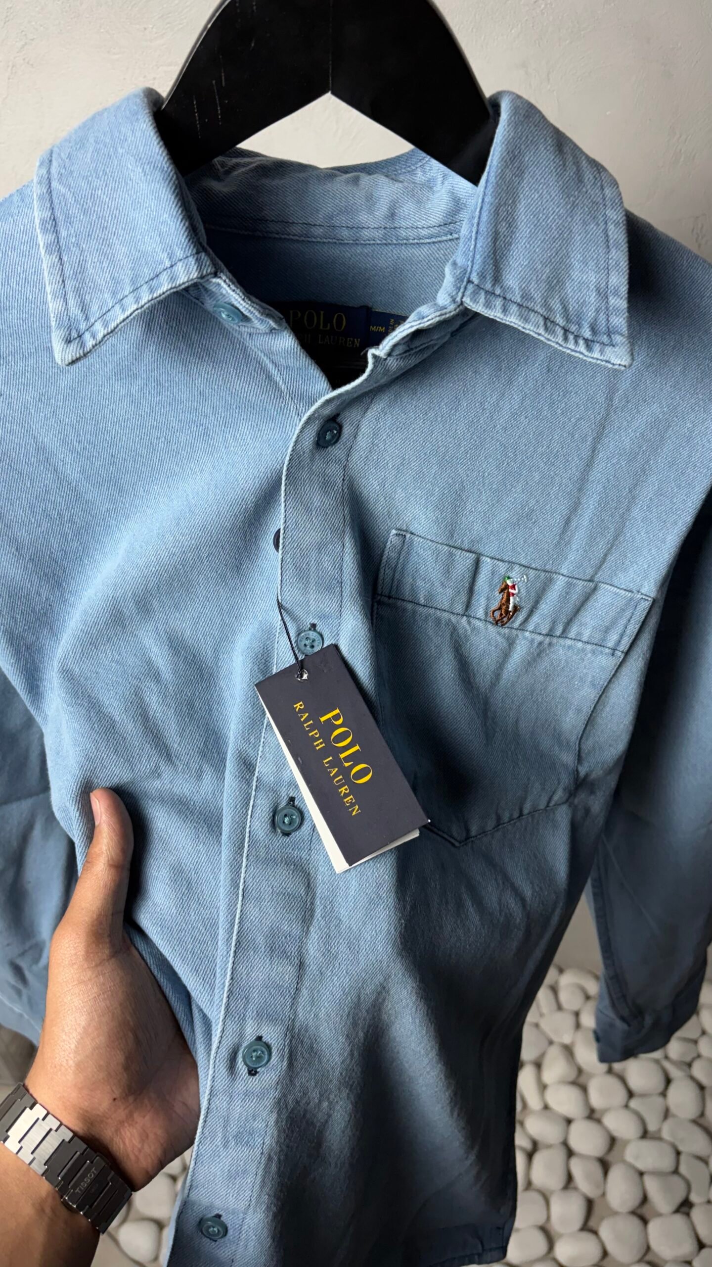 Ralp_h Laure_n light wash Premium Denim shirt 1444 - Image 3