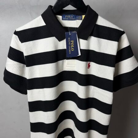 Ralp_h Laure_n Premium Knit Striped Polo T-Shirt With OG Box Packaging1466