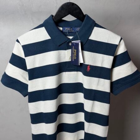 Ralp_h Laure_n Premium Knit Striped Polo T-Shirt with OG Box Packaging 1467